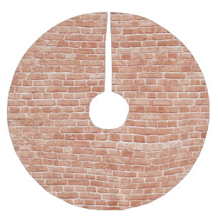 Jupon De Sapin En Polyester Brossé Vieille texture murale en brique rouge.