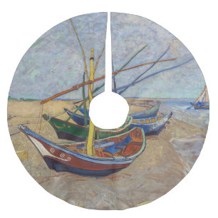 Jupon De Sapin En Polyester Brossé Vincent van Gogh - Bateaux de pêche sur la plage