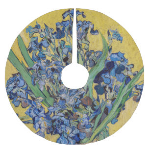 Jupon De Sapin En Polyester Brossé Vincent van Gogh - Vase avec Irises