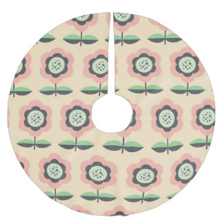 Jupon De Sapin En Polyester Brossé Vintage classique : Floral Design sans joint