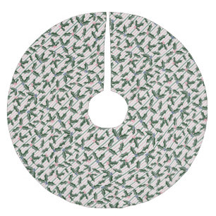 Jupon De Sapin En Polyester Brossé Vintage Holly Holiday