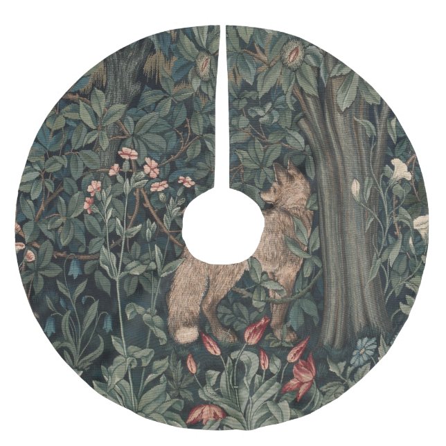 Jupon De Sapin En Polyester Brossé William Morris Faune sauvage Fox (Devant)