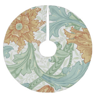 Jupon De Sapin En Polyester Brossé William Morris modèle floral à tige unique