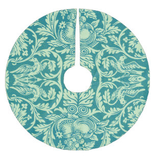 Jupon De Sapin En Polyester Brossé William Morris Reine Vintage Oiseau & Floral Class