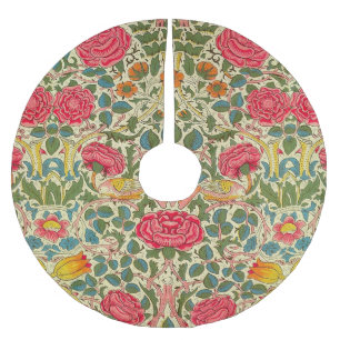 Jupon De Sapin En Polyester Brossé William Morris Rose Floral Chintz rose