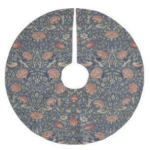 Jupon De Sapin En Polyester Brossé William Morris Tudor Fond d'écran Rose