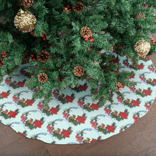 Jupon De Sapin En Polyester Brossé Wreath de la souris de Noël