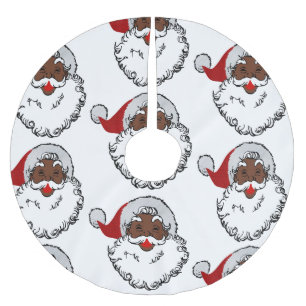 Jupon De Sapin En Polyester Brossé xmas black santa claus