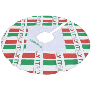 Jupon De Sapin Imitation Lin Dessin personnalisé de l'héritage de drapeau itali