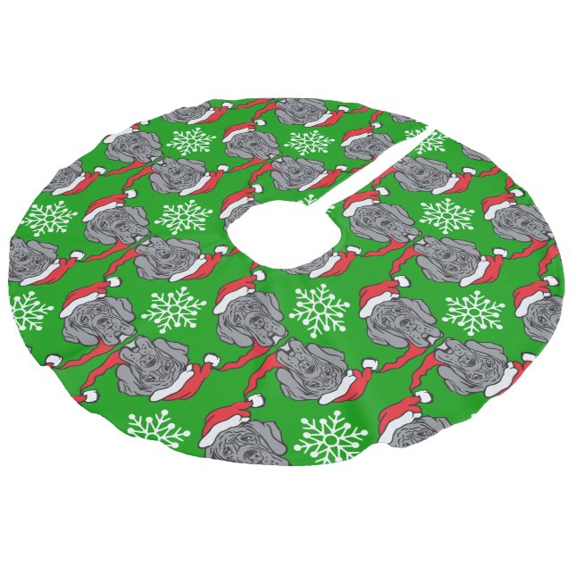 Jupon De Sapin Imitation Lin grand dane de noël (Angle)