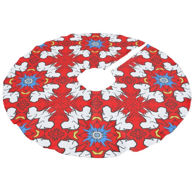 Jupon De Sapin Imitation Lin grand dane de noël (Angle)