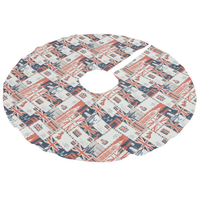 Jupon De Sapin Imitation Lin Jupe d'arbre de la Poste de Londres (Angle)