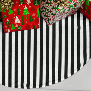 Jupon De Sapin Imitation Lin Rayure de bonbon noir et blanc