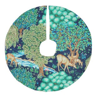 Jupon De Sapin Imitation Lin William Morris Cerf au bord d'un ruisseau Tapisser