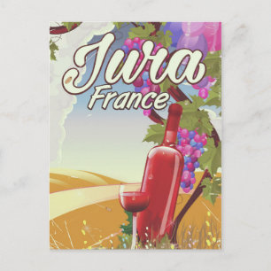 Jura France vineyard travel poster Postcard