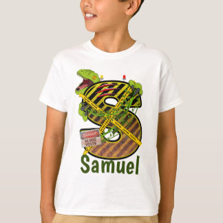 Jurassic Alphabet | Initial Letter Custom Name | S T-Shirt