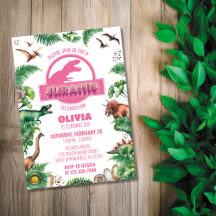 Jurassic Anniversaire Invitation Jurassique Invita