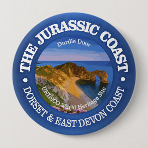 Jurassic Coast 4 Inch Round Button