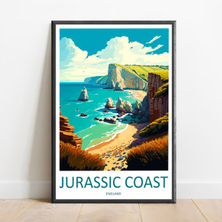 Jurassic Coast Travel Print Wall Art Jurassic Coas