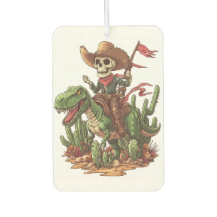 Jurassic Cowboy Skull � Funny Dino Rodeo Air Freshener