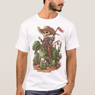 Jurassic Cowboy Skull � Funny Dino Rodeo T-Shirt
