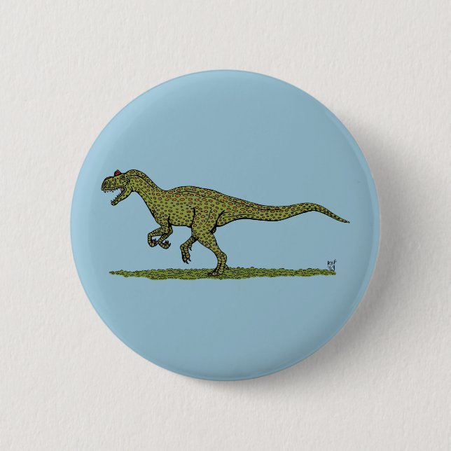Jurassic Dinosaur Allosaurus 2 Inch Round Button (Front)