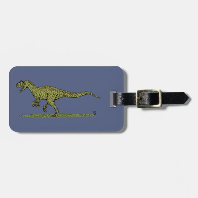 Jurassic Dinosaur Allosaurus Luggage Tag (Front Horizontal)