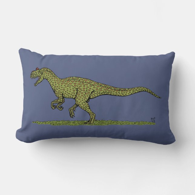 Jurassic Dinosaur Allosaurus Lumbar Pillow (Front)