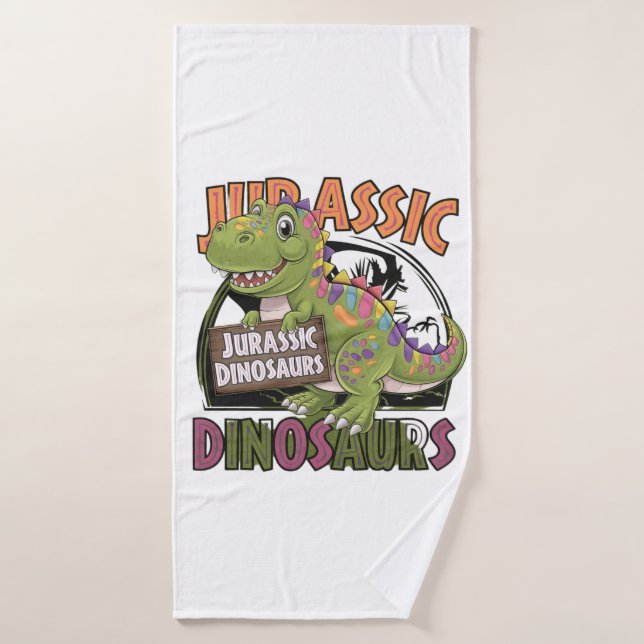 jurassic dinosaur bath towel (Bath Towel)