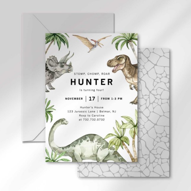Jurassic Dinosaur Birthday Invitation (Creator Uploaded)