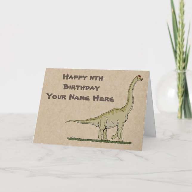 Jurassic Dinosaur Brachiosaurus Carte d'anniversai (Devant)