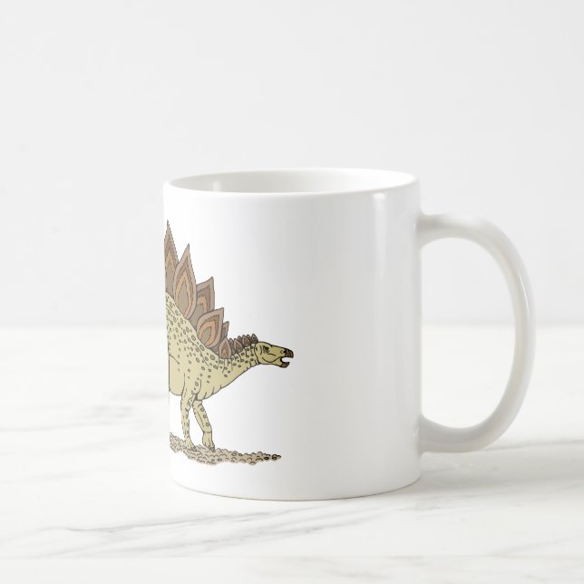 Jurassic Dinosaur Stegosaurus Coffee Mug (Right)