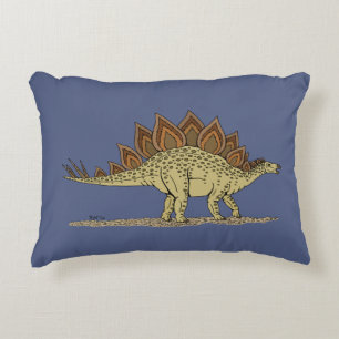 Jurassic Dinosaur Stegosaurus Decorative Pillow