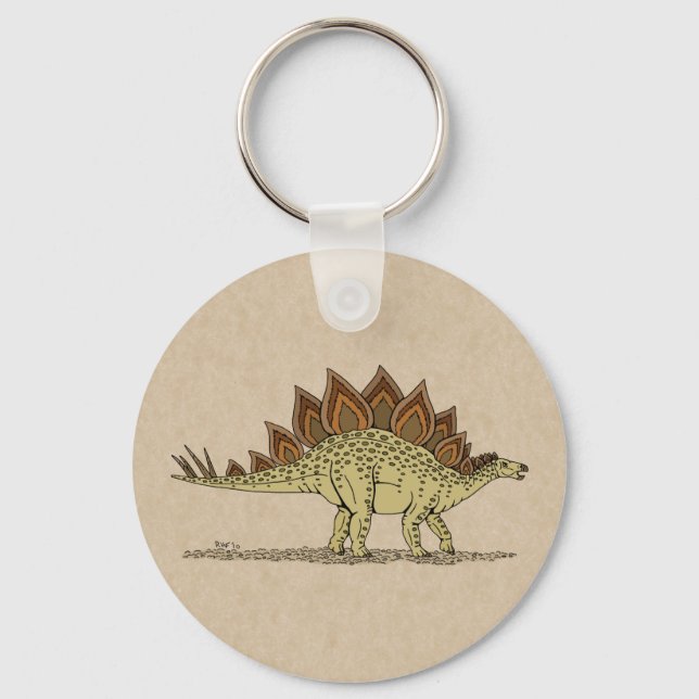 Jurassic Dinosaur Stegosaurus Keychain (Front)