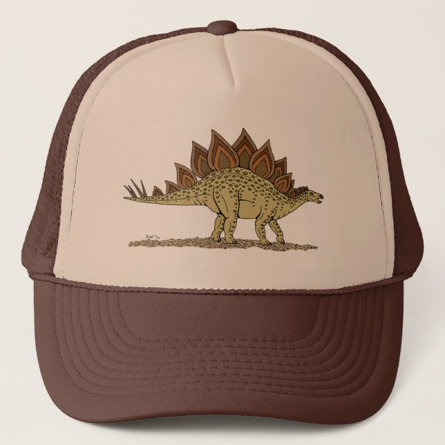 Jurassic Dinosaur Stegosaurus Trucker Hat (Front)