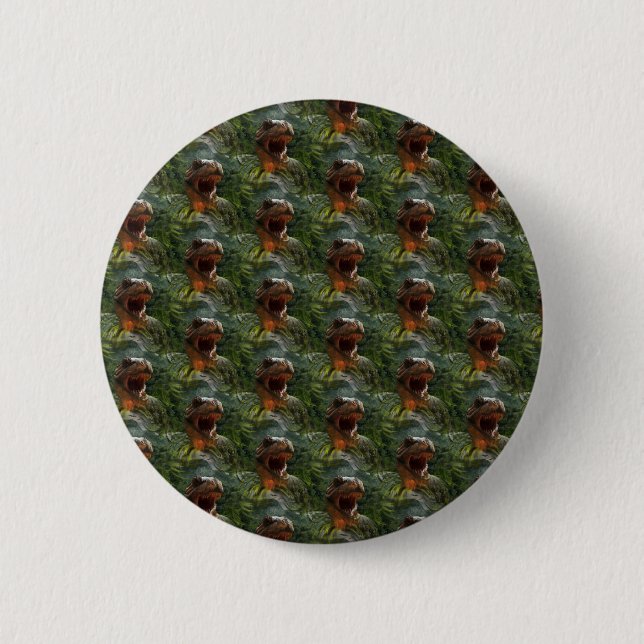 jurassic dinosaurs 2 inch round button (Front)