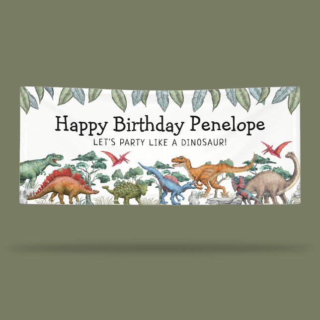 Jurassic Dinosaurs Birthday Banner (Creator Uploaded)