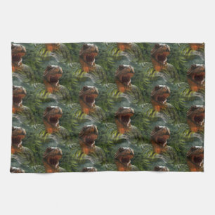 jurassic dinosaurs kitchen towel
