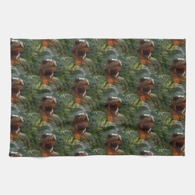 jurassic dinosaurs kitchen towel (Horizontal)