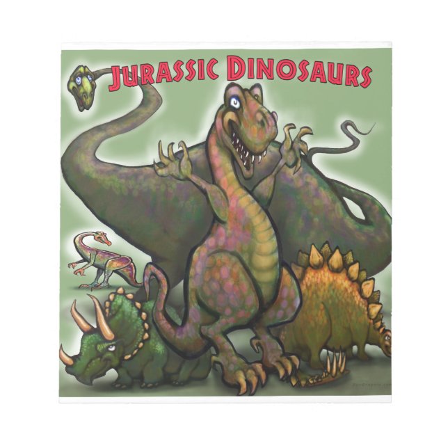 Jurassic Dinosaurs Notepad (Front)