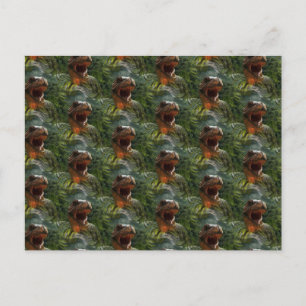 jurassic dinosaurs postcard