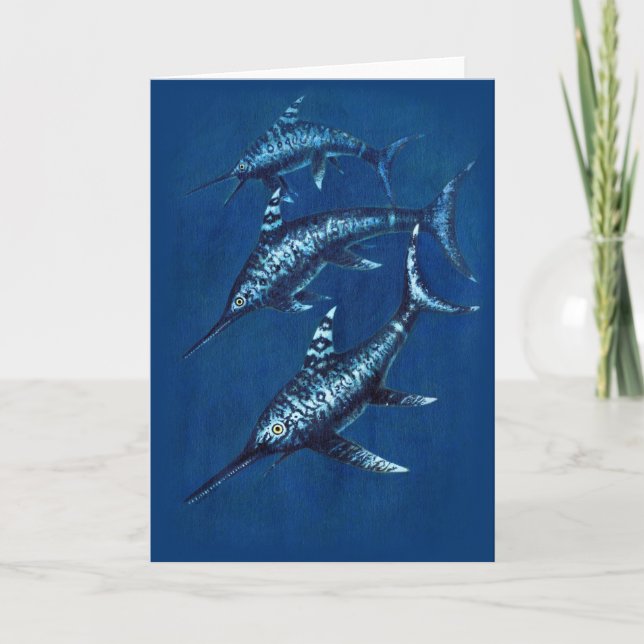 Jurassic Ichthyosaur Greetings Card (Front)