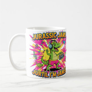 Jurassic Jams Dinosaur Cartoon Coffee Mug