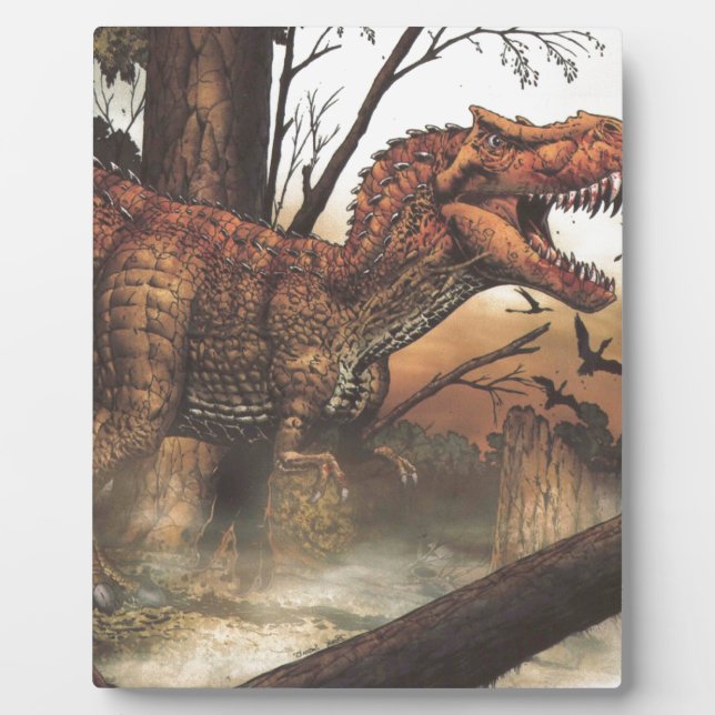 Jurassic Journey: Dinosaur in its Natural Habitat Plaque (Front)