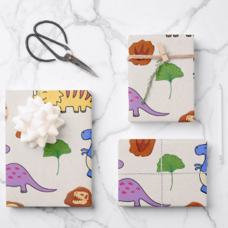 Jurassic Joy Dinosaures Papier Cadeau
