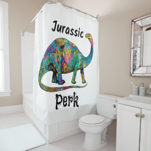 Jurassic Perk Colorful Dinosaur White