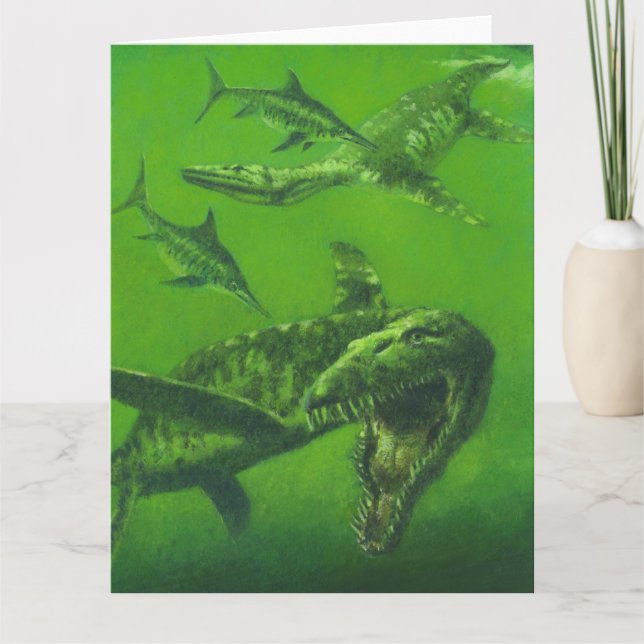 Jurassic Pliosaur Grande Carte de voeux (Devant)