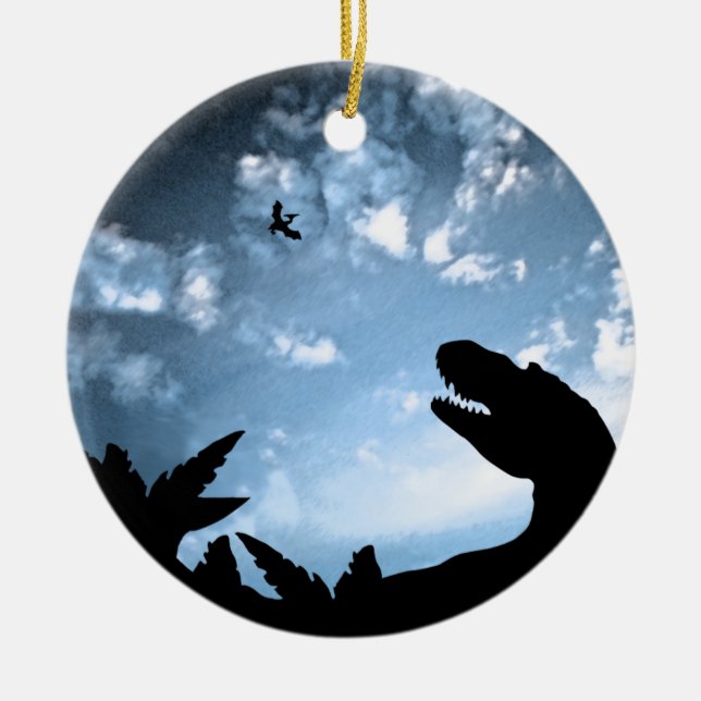 Jurassic Sky Ceramic Ornament (Front)