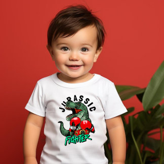 Jurassic T-Rex Boxing Fighter Boy's Baby T-Shirt