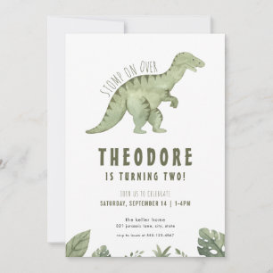 Jurassic T-Rex Dino Dinosaur Invitation Anniversai